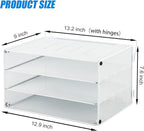 EASEPRES 3 Tier Mesh Desk Organizer Tray, Desktop Mail File Paper Letter Folder Holder Sorter Organization Rack Storage Accessories for Office Home School Classroom, White