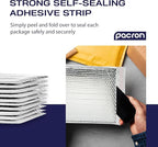Pacron 1000-Pack Insulated Silver Thermal Bubble Mailers 10 x 11 - Waterproof Metallic Foil Self-Sealing Padded Envelopes for Cold Shipping, Perishables, Food, Cosmetics, Pharmaceuticals