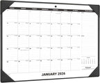 Nekmit Large Desk Calendar 2026 with Desk Protecting Pad, Runs from Jan 2026 - Jun 2027, Office Supplies 21" x 16 1/2" Desktop Calendar for Life Planning or Organizing