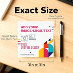 Personalized Sticky Notes Bulk 3-500 Pack – 3"x3" Custom Notepads Promotional Items with Your Logo Text 50 Sheets/Pads, Funny Post it Notes, Stationery Note Gifts for Office Business School Students