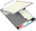 ROCOFF Metal Clipboard with Storage - Letter Size Aluminum Clipboards, Heavy Duty Storage Clipboard - Great for Office, Jobsite or Classroom, Single Compartment