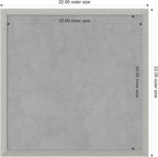 Amanti Art Silver Framed Magnetic Board 22x22 Medium Vision Board for use with Magnets, 100% Metal Sheet to Display Items as Office Decor or for Home Organization in mudroom, Kitchen or Kids Room