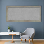 Amanti Art Grey Framed Magnetic Board 24x52 Oversize Vision Board for use with Magnets, 100% Metal Sheet to Display Items as Office Decor or for Home Organization in mudroom, Kitchen or Kids Room