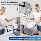 TAILI 2 Pack Gray Moving Bags w/Adjustable Backpack Straps, Moving Supplies, Moving Boxes Alternative, Heavy Duty Storage Totes for College Packing, Camping Backpack for Travel, Dorm, Laundry
