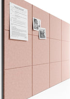 Bumusty Large Cork Board 47"x35" Alternative - 12 Pack Felt Wall Tiles with 70 Safe Removable Adhesive Tabs, 30 Pushpins, Cork Boards for Walls Pin Board Bulletin Board Office Decor (Pink)