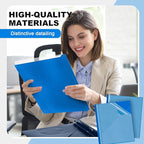 Teling 48 Pcs Clear Front Report Covers with 3 Prongs, Plastic Blue Presentation Folders Bulk with 3 Pockets for A4 and Letter Size Paper, 90 Sheet Capacity, Document Covers for School Business