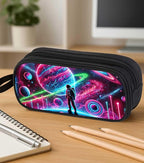 AnySmic Astronaut Pencil Case for Boys and Girls, Large Capactiy Pencil Pouch for Kids and Teen, Polyester with 2 Compartments & Zippers, Pen Box and Pen Bag Organizer Gifts for Student Aged 6-18