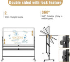 Rolling Whiteboard/w Height Adjustable, Mifuro 72 x 40 Large Portable Dry Erase Board with Stand and Wheels for Office,Classroom &School, Black