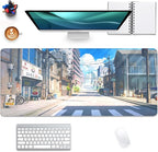 Anime Tokyo Street Japanese Mouse Pad,Large Extended Gaming Mouse Mat with Stitched Edges,Non-Slip Waterproof Rubber Base Desk Mat for Office Work Home Games Desk Pad(27.5X11.8 in)