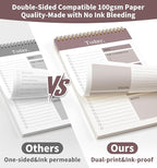 104 Pgs To Do List Notepad, 52 Undated Sheets Duplex-printed Daily Planner For Work Home School Office Desk Accessories Supplies & Goal Setting Tasks -Brown
