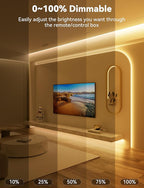 PAUTIX COB LED Strip Light,LED Lights 16.4ft,UL Listed Warm White 2700K Dotless Strip Lights,CRI93+ Super Bright Dimmable 24V Flexible Tape Light with RF Remote,for Cabinets,Kitchen Office Lighting
