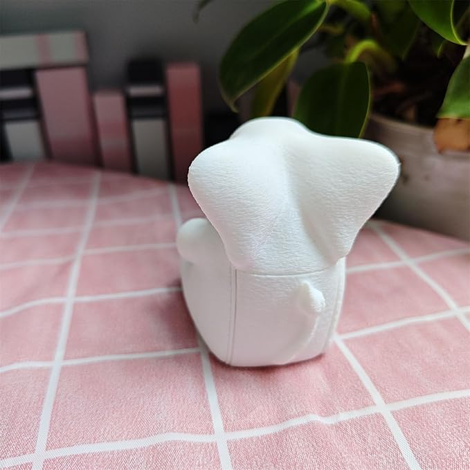 RhyNSky Elephant Stamp Roll Dispenser - Postage Stamp Holder for Roll of 100 Stamps, Stamps NOT Included, 1.18" Core, White, C02