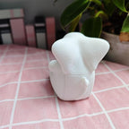 RhyNSky Elephant Stamp Roll Dispenser - Postage Stamp Holder for Roll of 100 Stamps, Stamps NOT Included, 1.18" Core, White, C02
