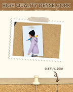 YINGXUN Self-Adhesive Arch Pin Cork Board, 10.4" x 14.4" 1/2" Thick (Black)