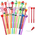 BESARME 30 PCS Cartoon Fun Pens for Adults, Cute Pens Bulk Gel Pen Prizes Classroom Rewards School Office Home Birthday Valentine's Day Classroom Gift Exchange Party Favors Goodie Bag Stuffers
