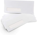 Aimoh #10 Single Left Window Envelopes -Gummed Closure -Size 4-1/8x9-1/2 Inches -24LB-500 Count(35410)