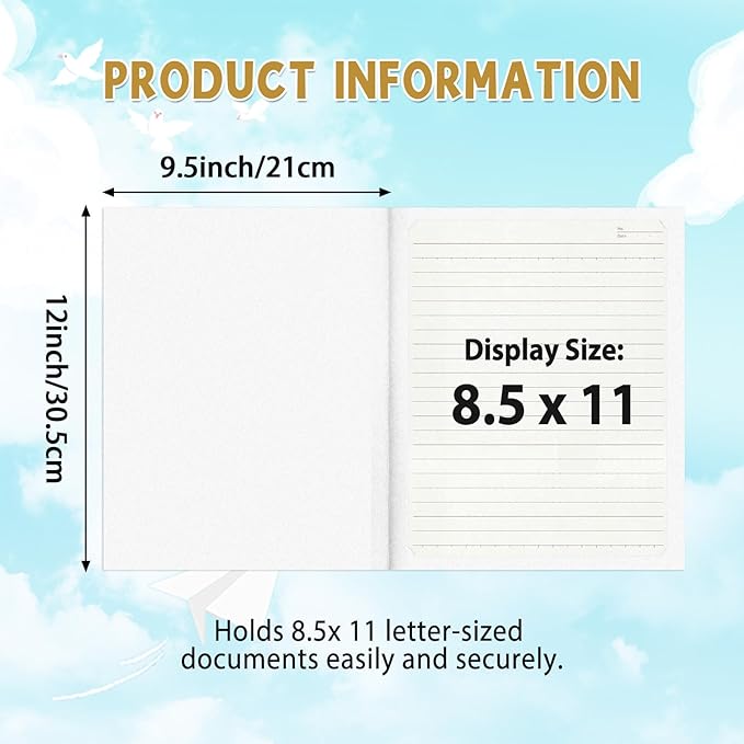 gisgfim 15Pcs Certificate Holders Diploma Covers Single Sided Gold Foil Border Award Certificate Covers for Letter Size 8.5x11 Certificates Cardstock Document Papers Storage Organizer (White)