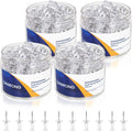 DANRONG 800 PCS Clear Push Pins, Standard Thumb Tacks for Bulletin Board, Steel Point and Clear Plastic Head, Pin Tacks for Wall Cork Board Maps Photos Calendar Hangings, Office School Supplies