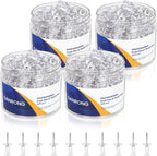 DANRONG 800 PCS Clear Push Pins, Standard Thumb Tacks for Bulletin Board, Steel Point and Clear Plastic Head, Pin Tacks for Wall Cork Board Maps Photos Calendar Hangings, Office School Supplies