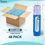 Darice Liquid Correction Pen Box of 48 - Multi-Purpose Liquid White Out Pen with Metal Tip for School, Office & Home