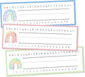 30 Name Tags for Classroom Cubbies, 3x9 in Boho Rainbow Name Plates for Desks, Classroom Must Haves for Teachers Elementary - A01