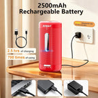 AFMAT Electric Pencil Sharpener, Fully Automatic Pencil Sharpener, Auto in & Out, Rechargeable Hands-Free Sharpeners for Jumbo & Colored Pencils (6.5-12mm), Portable for Home/Classroom/Office PSC2