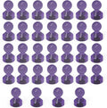 MHDMAG Magnetic Push Pins Powerful Strong Push Pin Magnets for Fridge Whiteboards Calendars Maps in School & Office Pack of 32,Purple
