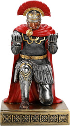 HDMbigmi Centurion Cloak Warrior Knight Pen Holder Mobile Phone Stand Desk Organizers and Accessories as Gift for Office and Home (Silver)