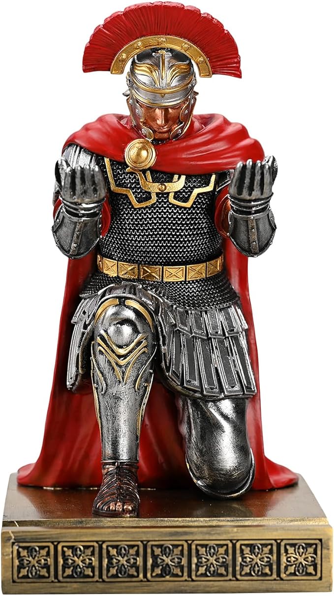 HDMbigmi Centurion Cloak Warrior Knight Pen Holder Mobile Phone Stand Desk Organizers and Accessories as Gift for Office and Home (Silver)