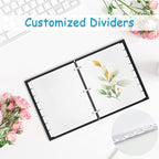 Binder Dividers for 3 Ring Binder, 1/8 Cut Tabs, Letter Size, Blank Write On Page Dividers with 8 Big Tabs for School Office Home, 4 Sets, 32 Dividers, White