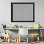 Amanti Art Black Framed Magnetic Board 24x28 Medium Vision Board for use with Magnets, 100% Metal Sheet to Display Items as Office Decor or for Home Organization in mudroom, Kitchen or Kids Room
