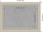 Amanti Art Silver Framed Magnetic Board 16x22 Small Vision Board for use with Magnets, 100% Metal Sheet to Display Items as Office Decor or for Home Organization in mudroom, Kitchen or Kids Room