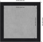 Amanti Art Black Framed Magnetic Board 29x29 Medium Vision Board for use with Magnets, 100% Metal Sheet to Display Items as Office Decor or for Home Organization in mudroom, Kitchen or Kids Room