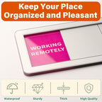 2PK Office Door Signs 5 Options Do Not Disturb, Please Knock, In A Meeting, Out Of Office, Working Remotely Privacy Door Slider Sign for Meeting & Conference Room