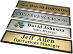 SINKAA Personalized Name Plate for Door or Wall, 2 * 10 inch Custom Office Aluminum Door Name Plates with Two Lines Custom Text, Office Gifts for Coworkers Boss Teacher, Employee Appreciation Gifts