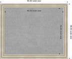 Amanti Art Silver Framed Magnetic Board 38x46 X-Large Vision Board for use with Magnets, 100% Metal Sheet to Display Items as Office Decor or for Home Organization in mudroom, Kitchen or Kids Room
