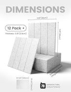Fluxynara Large Felt Bulletin Board 48" x 36" Cork Board Alternative-12 Pack with 70 Safe Removable Adhesive Tabs, Cork Boards for Walls Cork Board for Home Office Classroom Pin Board-Light Gray