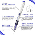EYEYE Disposable Fountain Pens, 8 Pack 3 Colors Fine Point Pens Stainless Steel Nib, Fountain Pens Smooth Writing for Journaling, Drafting, Sketching, Doodling & Office Supplies