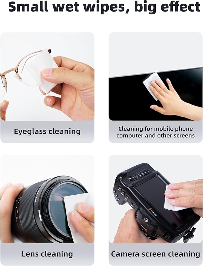200 Count Lens Wipes for Eyeglasses, Eyeglass Cleaning Wipes Pre-moistened Individually Wrapped Sracth-Free Streak-Free Eye Glasses Cleaner Wipes for Camera Lens, Sunglass, Goggles
