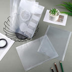 Marspark 21 Pieces Clear Stamp and Die Storage Bag Pockets Resealable Plastic Seal Storage Envelopes Case Dies Stamp Pocket for Christmas DIY Paper Card Craft(7 x 9.4 Inch)