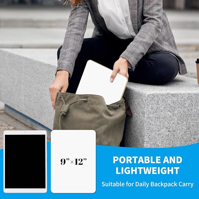 OSIMIG 12 Pack Small White Board Dry Erase, Mini Dry Erase Board 9" x12”, Double Sided Personal Whiteboards with 12 Erasers, White Boards for Students Teachers School Supplies