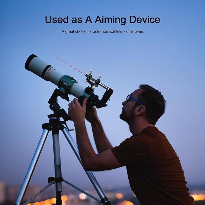 Astromania Aluminum Alloy Adjustable Laser Finder Scope Mounting Bracket with 1/4 Screw- 30mm Inside Diameter (Pair) - for Astronomy Laser Pointer