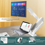 HILLPORT Monitor Arm Laptop Tray Holder Bracket Tablet White 10-16 inch Vesa 75 mm and 100 mm Mounting Plate with Sliding Pad Black XY360W