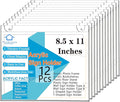 PecMuikee Acrylic Sign Holder 8.5x11 Horizontal, Wall Mount Acrylic Sign Holder and Plastic Paper Display Ad Frame bonus with 3M Tape and Mounting Screws for Restaurants, Office, Store, 12 Pcs