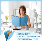 Skyygemm 60 Pcs Classification Folders Letter Size, 1 Divider Pressboard File Folder with Fasteners, Expanding File Organizer Bulk for School Teachers, Office Employee, Coworker, Staff (Blue)