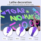 BIGTHUMB 3 Pcs Purple Jumbo Permanent Markers: 15mm Wide Tip Thick Acrylic Paint Pen Large Calligraphy Marker for Rock Painting, Poster, Sign, Canvas, Glass, Wood, Ceramic