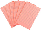 Early Buy 6 Pads Lined Sticky Notes with Lines 4x6 Self-Stick Notes Bright Color Sticky Notes, 45 Sheets/Pad (Pink)
