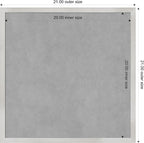 Amanti Art Silver Framed Magnetic Board 21x21 Medium Vision Board for use with Magnets, 100% Metal Sheet to Display Items as Office Decor or for Home Organization in mudroom, Kitchen or Kids Room