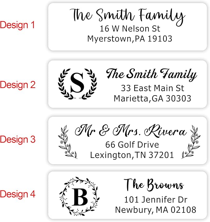 EDSG Personalized Return Address Labels, Custom Address Stickers on Sheets, Custom Address Stickers (99-990 Labels) (495)