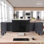 6PCS Stand Up Desk Privacy Panel, Soundproof Desk Privacy Panel Freestanding Desk Partitions Sound Absorbing, 2 x Long Panel - 47.25 x16 in + 4 x Short Panel - 23.6 x16 in